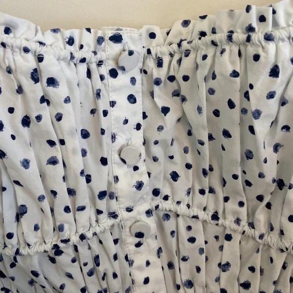 ❗️CLOSET CLOSING❗️NWT J. CREW Cinched-waist poplin tank top blouse polka dot S - Picture 5 of 10